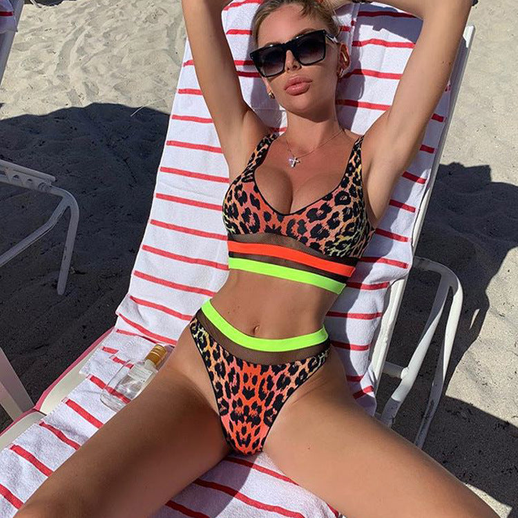 Leopard neon Bikini